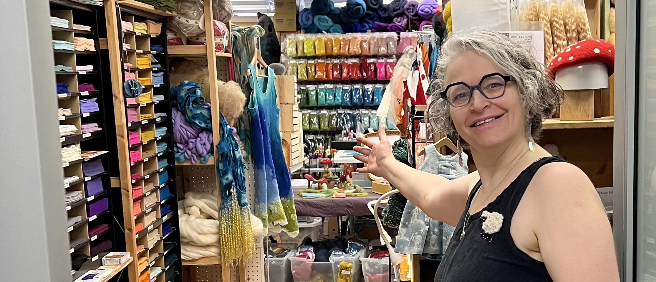 Monika greeting at entryway