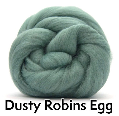 Blues | Extrafine Merino Wool Roving (Top), 18-19 Micron, 50 gr. (1.76 oz). For Wet Felting, Nuno Felting, Needle Felting, Spinning.