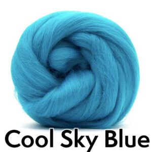 Blues | Extrafine Merino Wool Roving (Top), 18-19 Micron, 50 gr. (1.76 oz). For Wet Felting, Nuno Felting, Needle Felting, Spinning. - Image 3