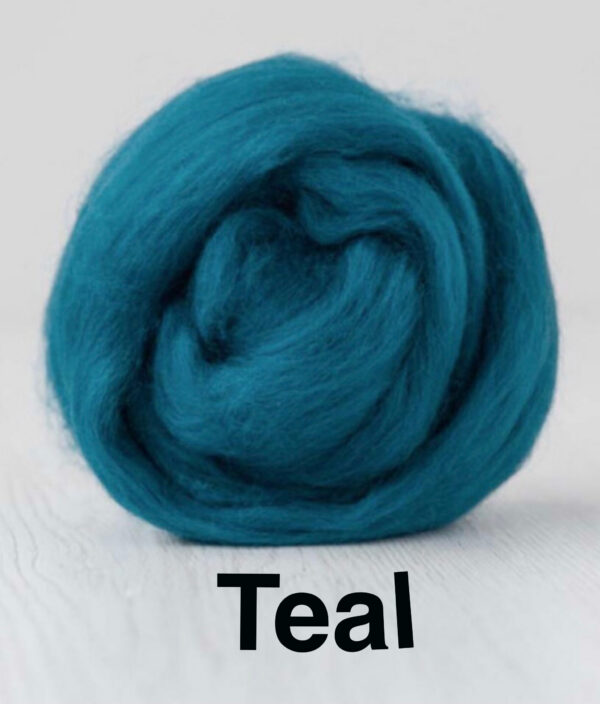 Blues | Extrafine Merino Wool Roving (Top), 18-19 Micron, 50 gr. (1.76 oz). For Wet Felting, Nuno Felting, Needle Felting, Spinning.