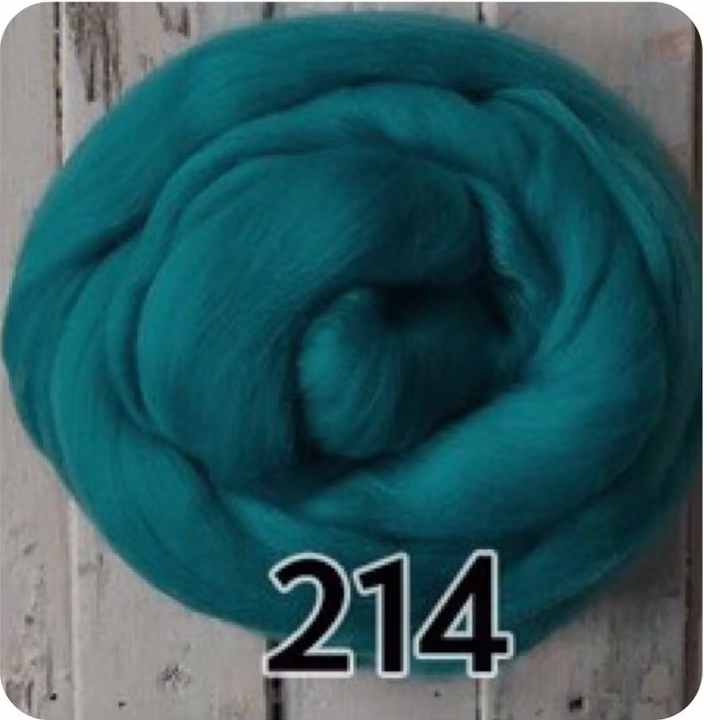 Blues | Extrafine Merino Wool Roving (Top), 18-19 Micron, 50 gr. (1.76 oz). For Wet Felting, Nuno Felting, Needle Felting, Spinning. - Image 17