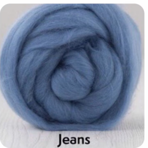 Blues | Extrafine Merino Wool Roving (Top), 18-19 Micron, 50 gr. (1.76 oz). For Wet Felting, Nuno Felting, Needle Felting, Spinning. - Image 14