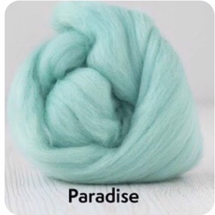 Blues | Extrafine Merino Wool Roving (Top), 18-19 Micron, 50 gr. (1.76 oz). For Wet Felting, Nuno Felting, Needle Felting, Spinning. - Image 16