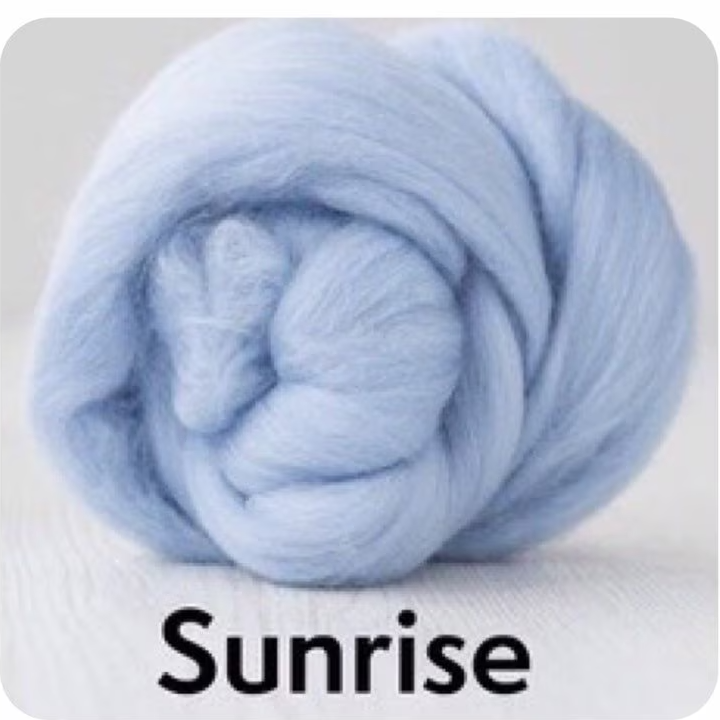 Blues | Extrafine Merino Wool Roving (Top), 18-19 Micron, 50 gr. (1.76 oz). For Wet Felting, Nuno Felting, Needle Felting, Spinning. - Image 12