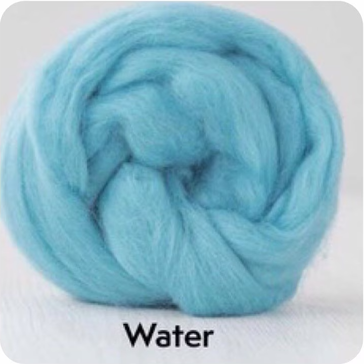 Blues | Extrafine Merino Wool Roving (Top), 18-19 Micron, 50 gr. (1.76 oz). For Wet Felting, Nuno Felting, Needle Felting, Spinning. - Image 19