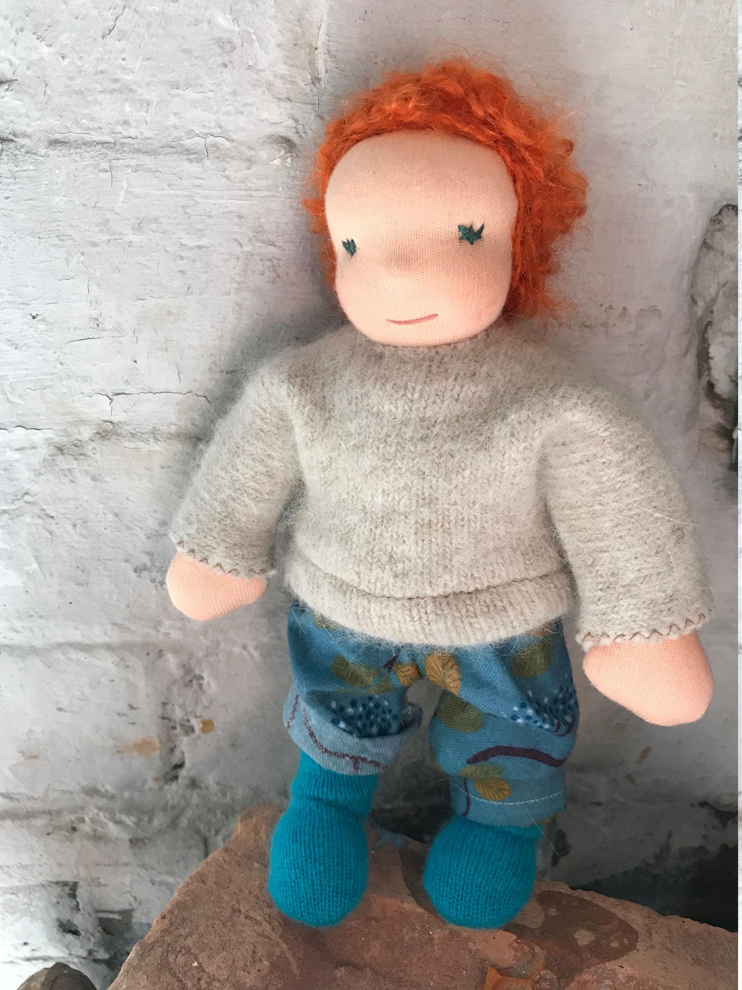 DollyMo - Mohair Bouclé (large curl) for Waldorf Doll Hair, Natural Cloth Doll, Natural Crafting - Image 8