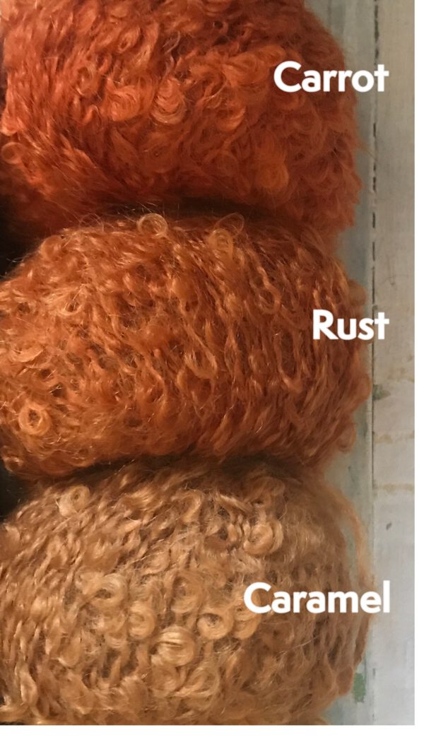 DollyMo - Mohair Bouclé (large curl) for Waldorf Doll Hair, Natural Cloth Doll, Natural Crafting