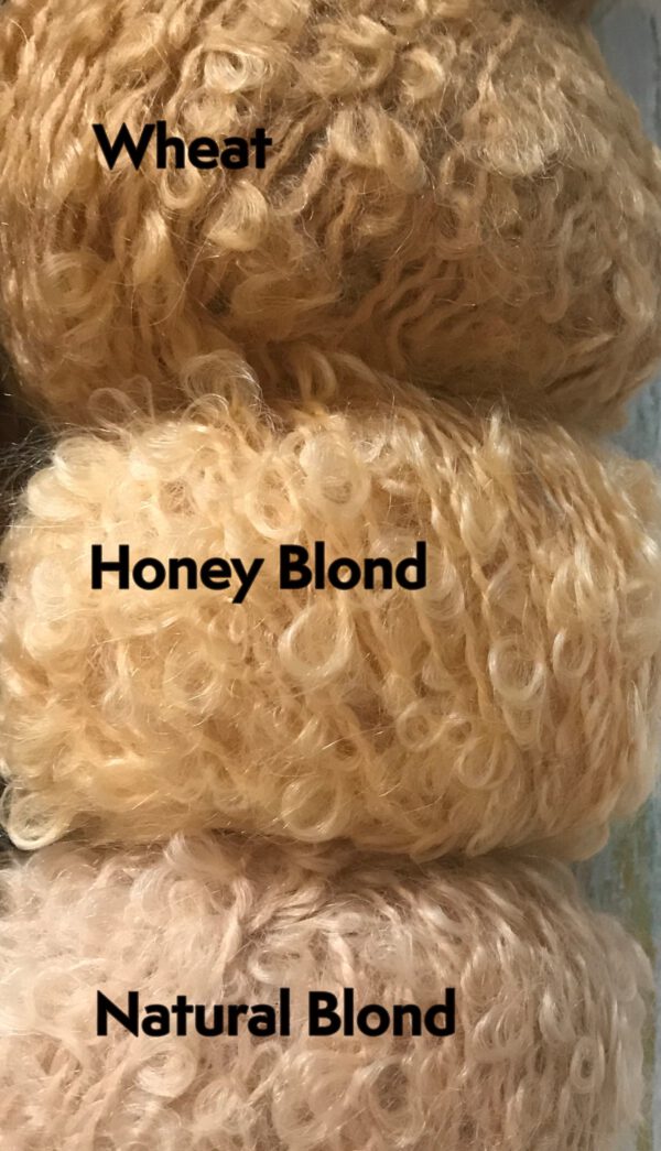 DollyMo - Mohair Bouclé (large curl) for Waldorf Doll Hair, Natural Cloth Doll, Natural Crafting