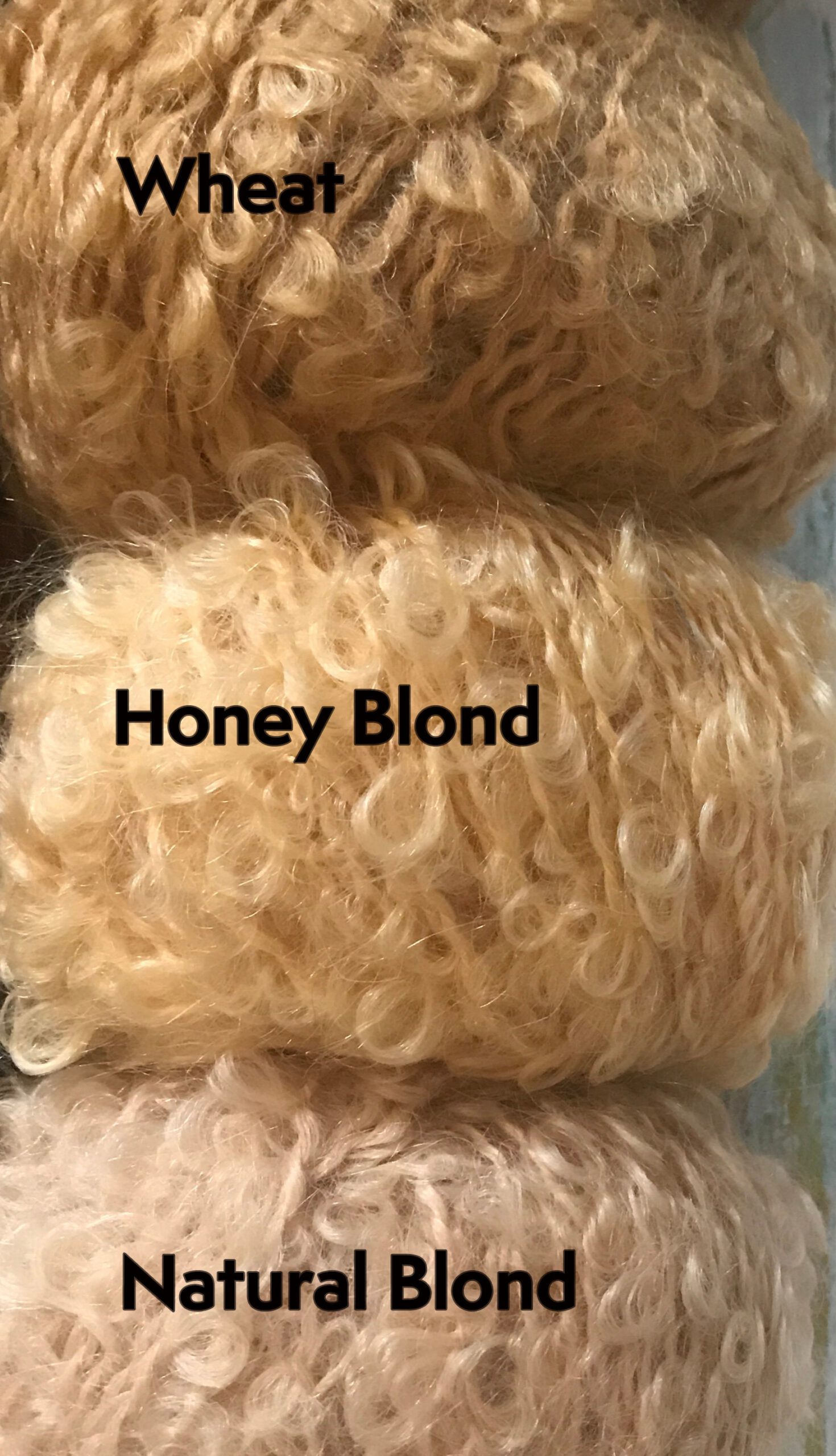 DollyMo - Mohair Bouclé (large curl) for Waldorf Doll Hair, Natural Cloth Doll, Natural Crafting - Image 4