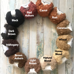 DollyMo - Mohair Bouclé (large curl) for Waldorf Doll Hair, Natural Cloth Doll, Natural Crafting - Image 2