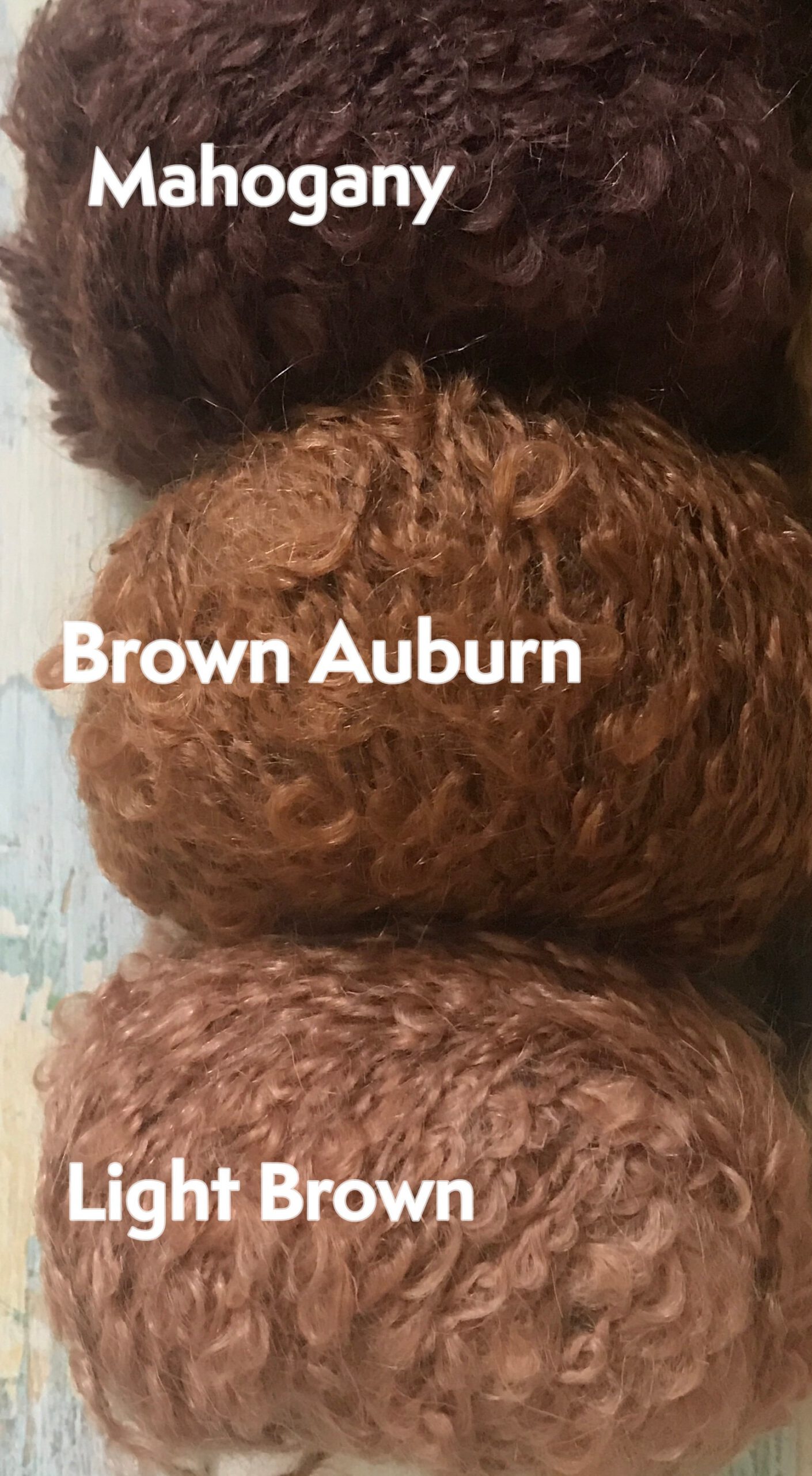 DollyMo - Mohair Bouclé (large curl) for Waldorf Doll Hair, Natural Cloth Doll, Natural Crafting - Image 7