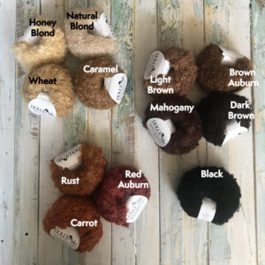 DollyMo - Mohair Bouclé (large curl) for Waldorf Doll Hair, Natural Cloth Doll, Natural Crafting - Image 3