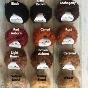 DollyMo - Mohair Bouclé (large curl) for Waldorf Doll Hair, Natural Cloth Doll, Natural Crafting