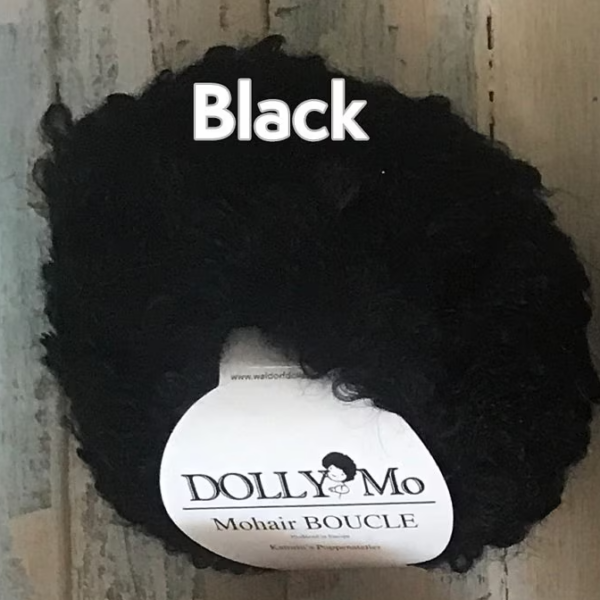 DollyMo - Mohair Bouclé (large curl) for Waldorf Doll Hair, Natural Cloth Doll, Natural Crafting