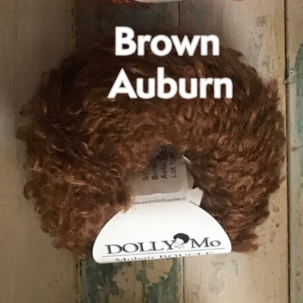 DollyMo - Mohair Bouclé (large curl) for Waldorf Doll Hair, Natural Cloth Doll, Natural Crafting