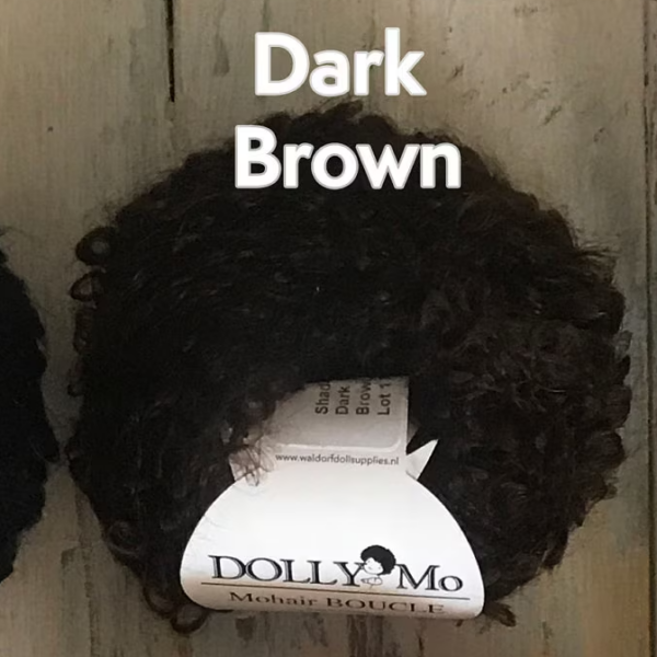 DollyMo - Mohair Bouclé (large curl) for Waldorf Doll Hair, Natural Cloth Doll, Natural Crafting