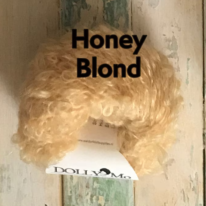 DollyMo - Mohair Bouclé (large curl) for Waldorf Doll Hair, Natural Cloth Doll, Natural Crafting - Image 14