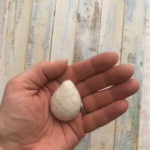 Felt Heart or Star or Drop – 100% Wool – Natural Colour – Great for Dyeing - Image 2