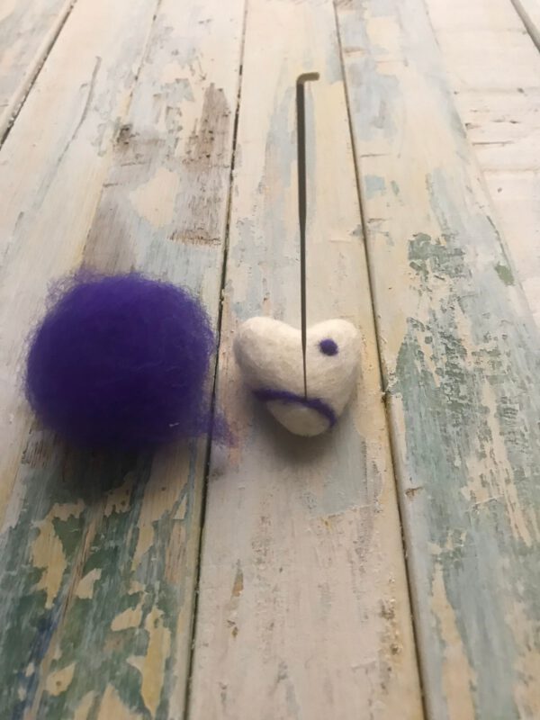 Felt Heart or Star or Drop – 100% Wool – Natural Colour – Great for Dyeing