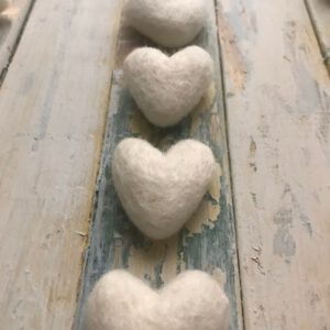 Felt Heart or Star or Drop – 100% Wool – Natural Colour – Great for Dyeing - Image 6