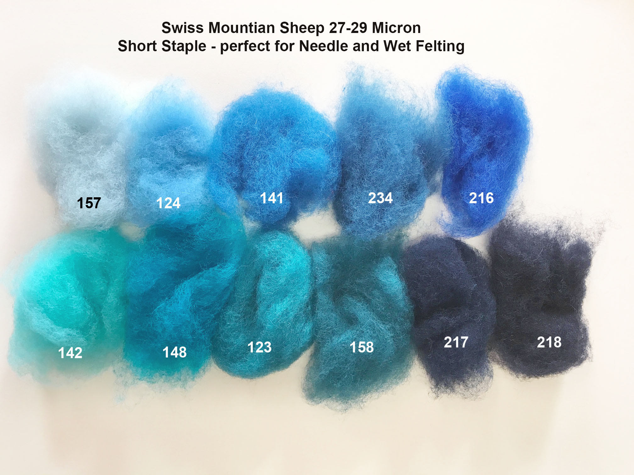 Swiss Mountain Sheep - Dyed Batt - Bergschaf - Valois - 27 micron - 50 gram units - Image 3