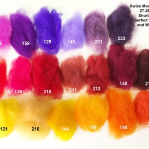 Swiss Mountain Sheep - Dyed Batt - Bergschaf - Valois - 27 micron - 50 gram units - Image 2