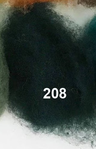 Swiss Mountain Sheep - Dyed Batt - Bergschaf - Valois - 27 micron - 50 gram units