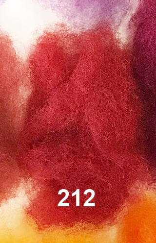 Swiss Mountain Sheep - Dyed Batt - Bergschaf - Valois - 27 micron - 50 gram units